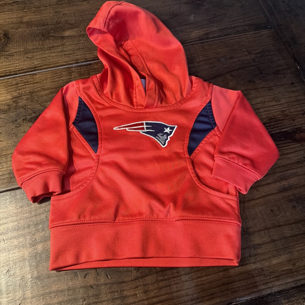 New England Patriots NFL Team Apparel Toddler Hoodie Red 18 Months